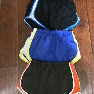 3 pairs Nike Dry Fit running shorts